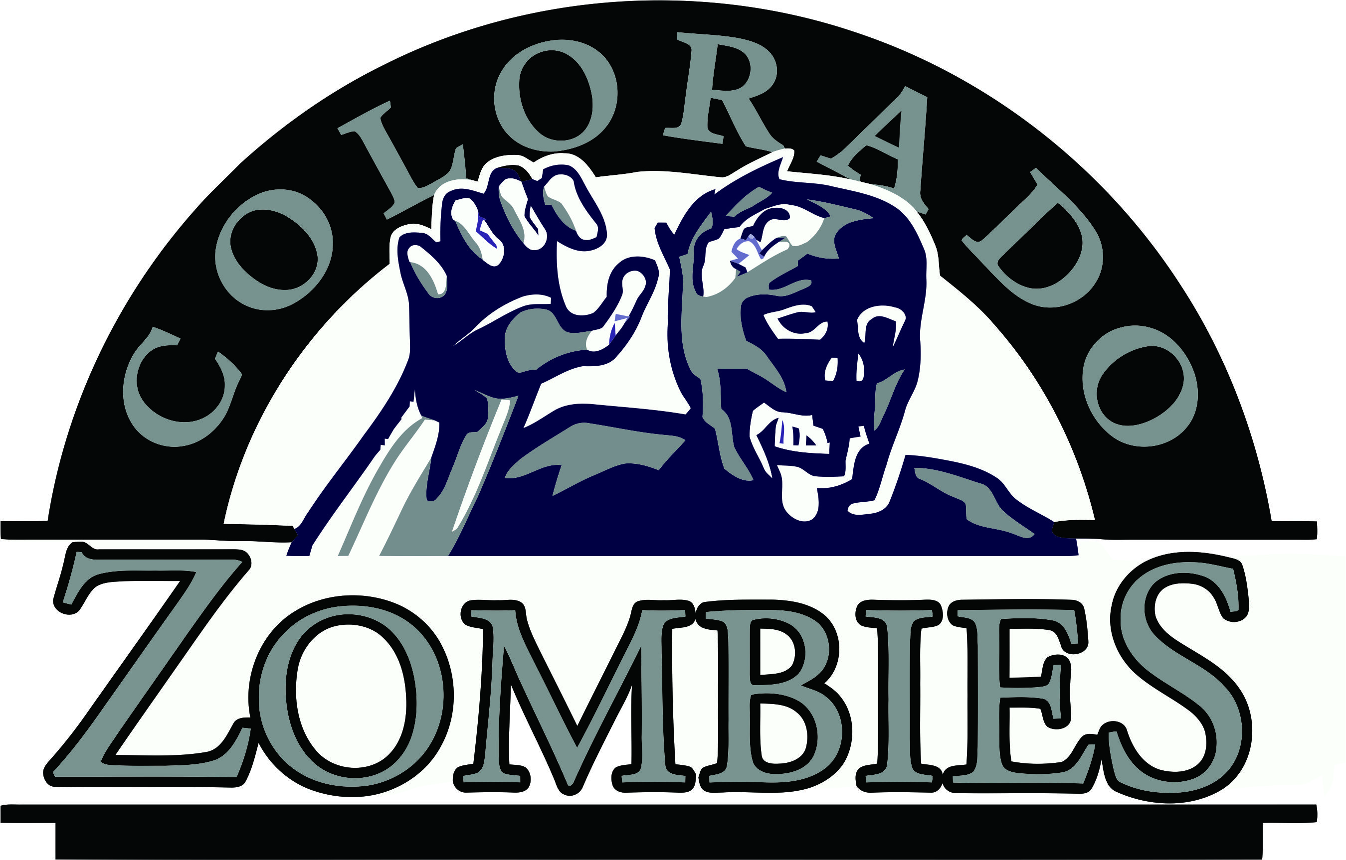 Colorado Rockies Zombies Logo iron on transfers